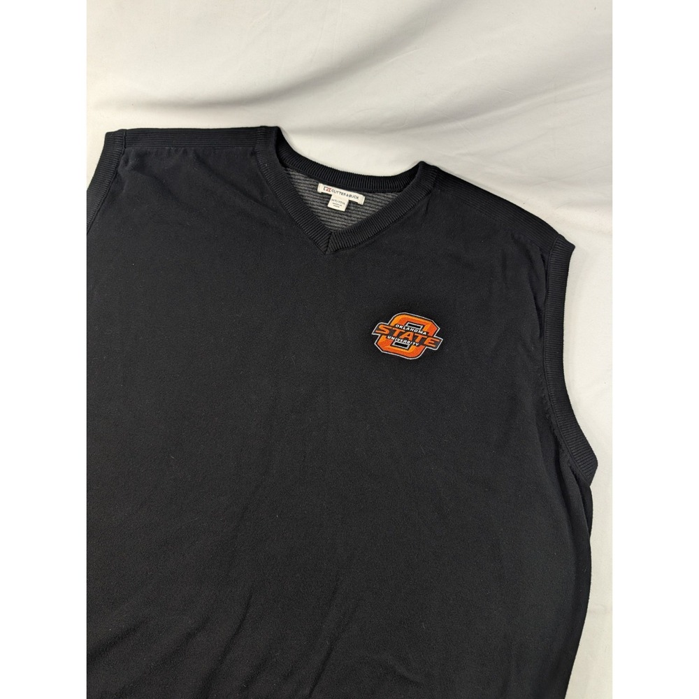 Cutter And Buck Oklahoma State University Heavy Cotton Golf Vest Mens 3XLT Tall